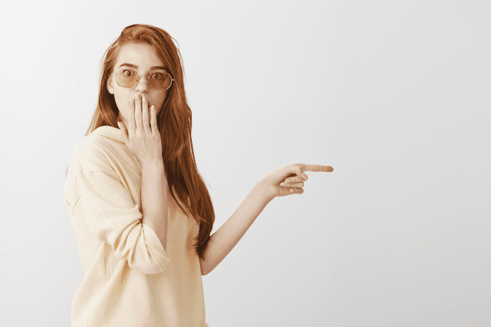A Girl shocked.