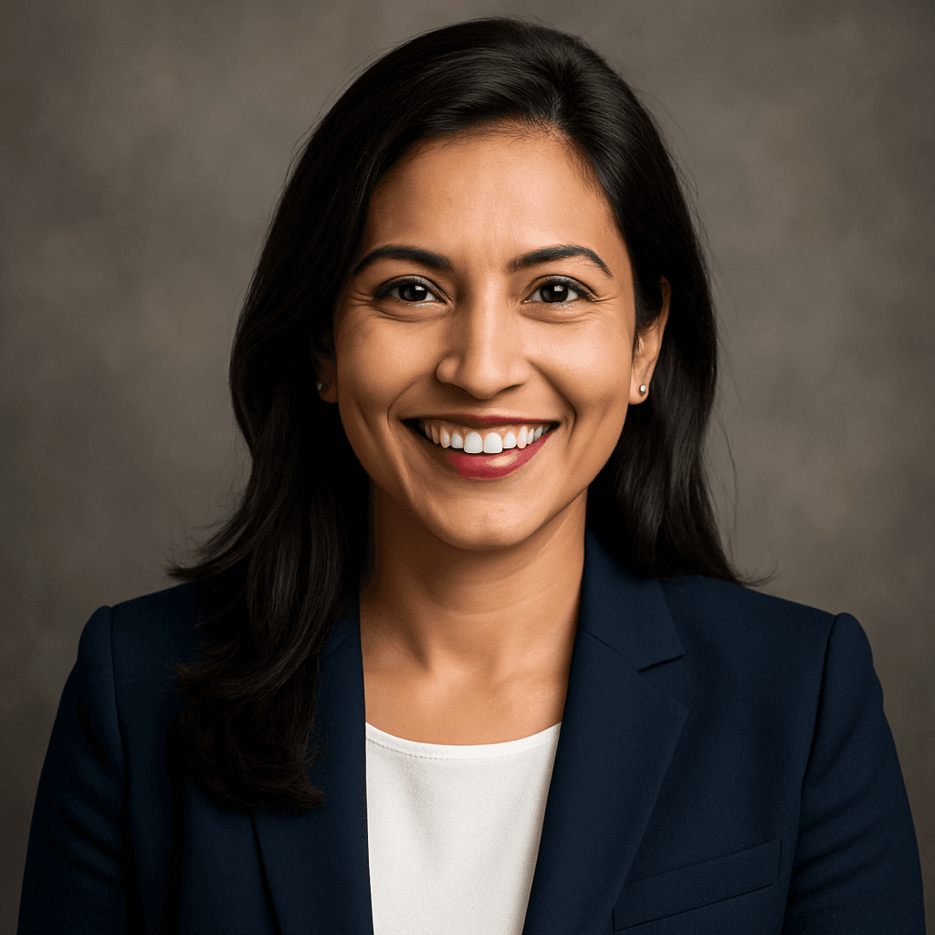 Professional woman looking confident in a LinkedIn-style headshot, highlighting the double standard women face compared to men